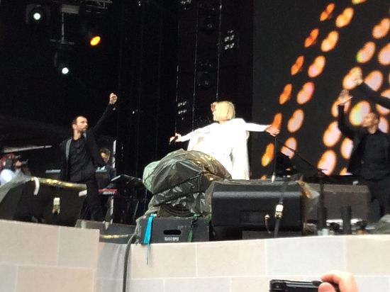 Лепс и Гагарина выступили в Москве перед Aerosmith