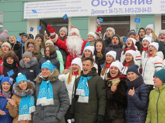 Студенты провели самый массовый флешмоб в истории «Алтайской зимовки»