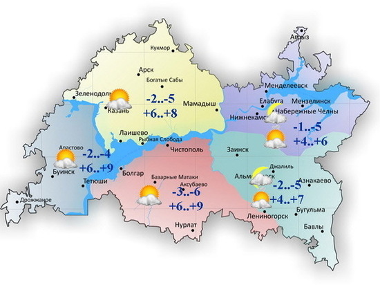 Небольшой снег и гололедица ожидаются 25 апреля по Татарстану