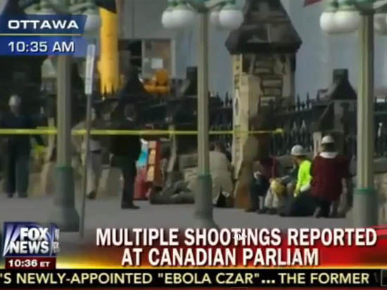 Стрельба в Оттаве: премьер Канады эвакуирован, убит военнослужащий