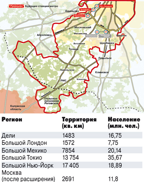 Карта москвы с новой москвой границы 2022 года