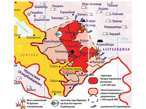 Карта азербайджана карта боевых действий