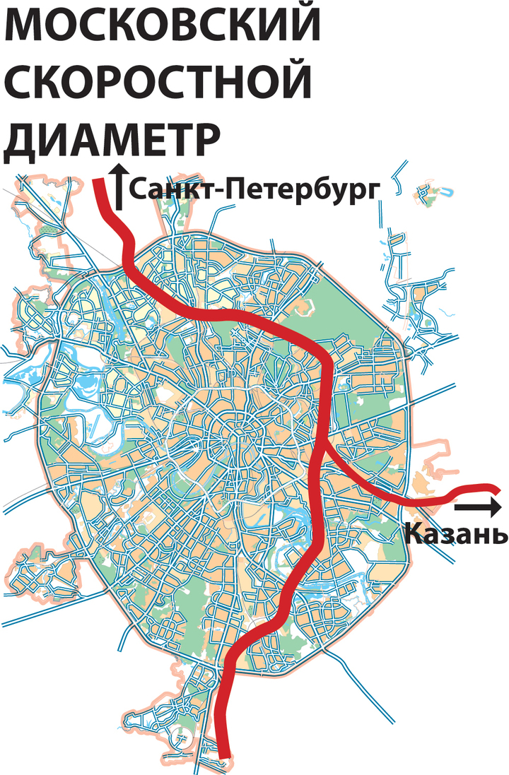 Московский кольцевой диаметр схема на карте