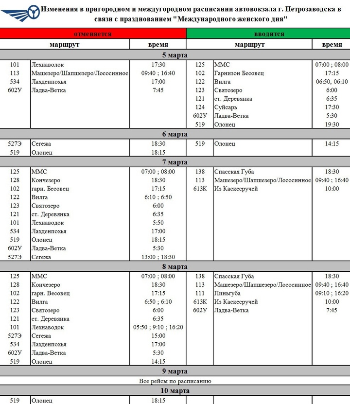 Расписание автобусов петрозаводск ладва ветка
