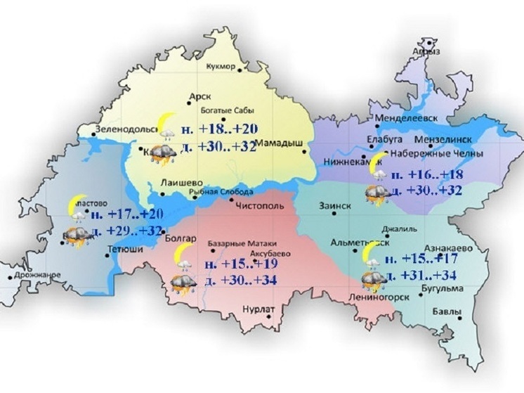 Климат Казани. Дождь в Татарстане. Жарко в Казани.