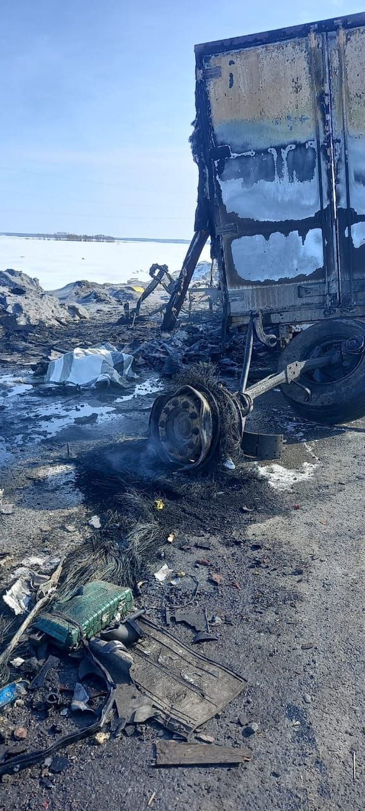 Опубликованы кадры с жуткой аварии на трассе Омск-Тюмень - МК Омск