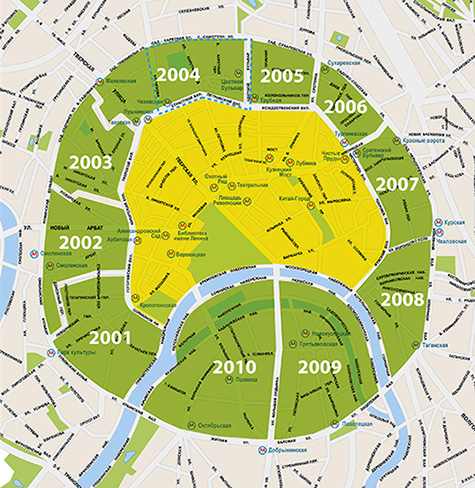 Схема садового кольца москвы