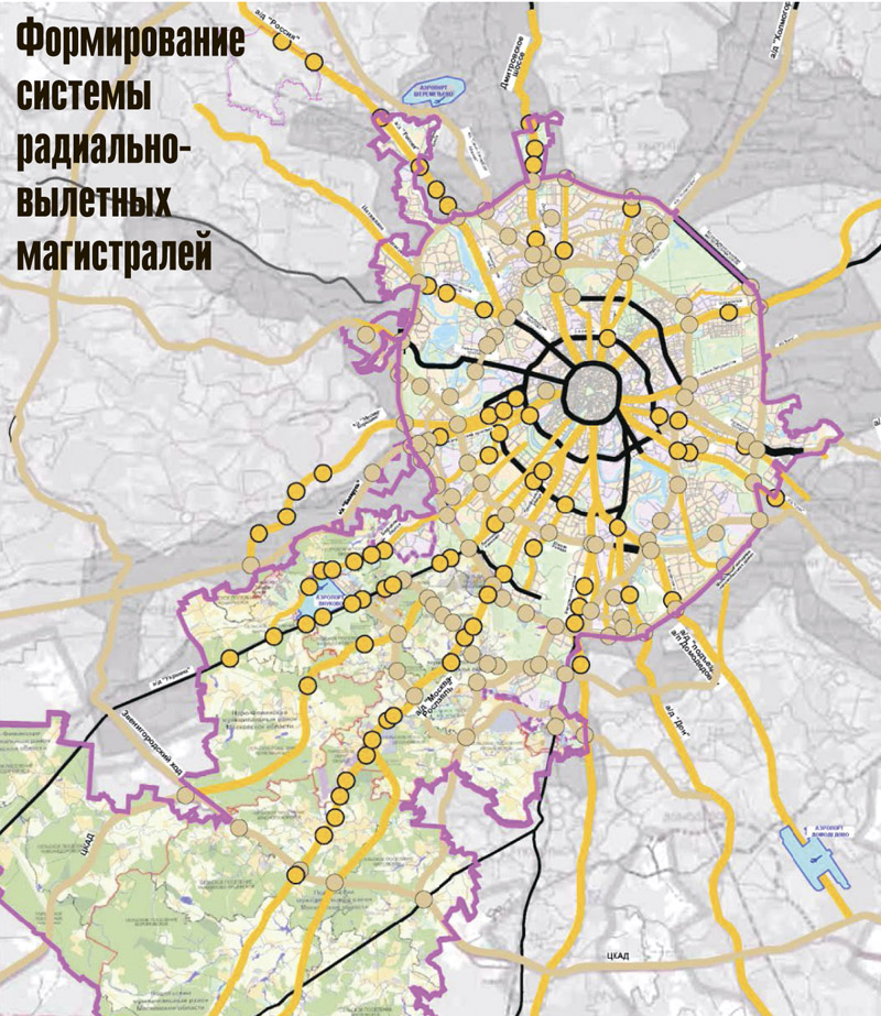 Карта автомагистралей москвы